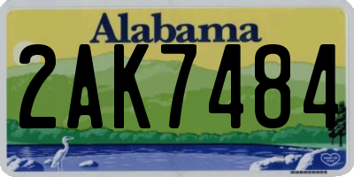 AL license plate 2AK7484