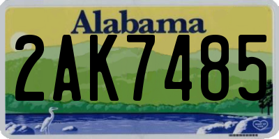 AL license plate 2AK7485