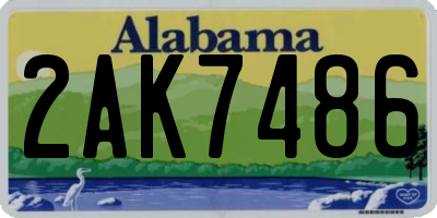 AL license plate 2AK7486