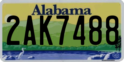 AL license plate 2AK7488