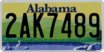 AL license plate 2AK7489