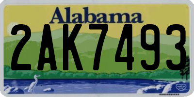 AL license plate 2AK7493