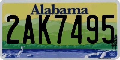 AL license plate 2AK7495