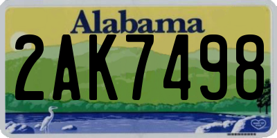 AL license plate 2AK7498