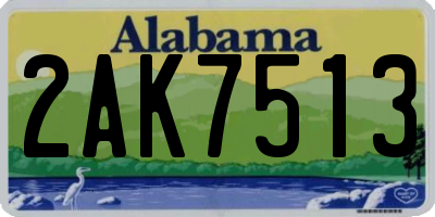 AL license plate 2AK7513