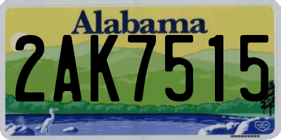 AL license plate 2AK7515