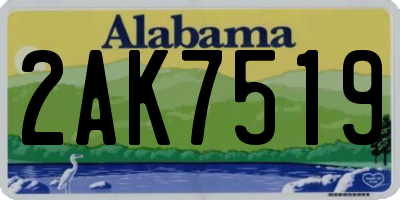 AL license plate 2AK7519