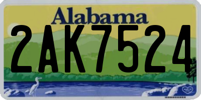 AL license plate 2AK7524