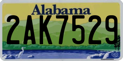 AL license plate 2AK7529