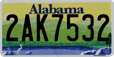 AL license plate 2AK7532