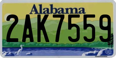 AL license plate 2AK7559