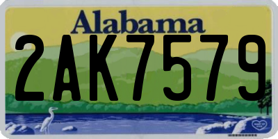 AL license plate 2AK7579