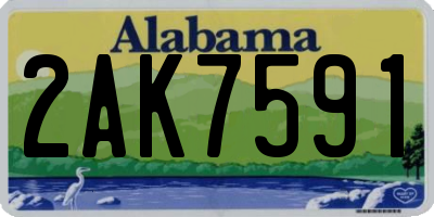 AL license plate 2AK7591
