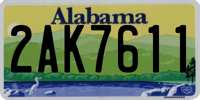 AL license plate 2AK7611