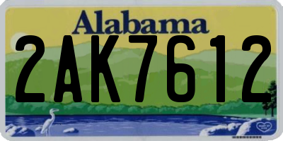 AL license plate 2AK7612