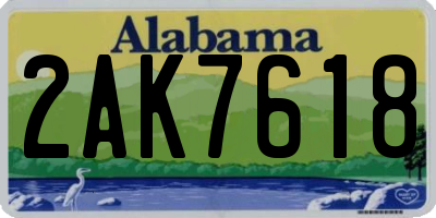 AL license plate 2AK7618
