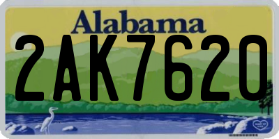 AL license plate 2AK7620