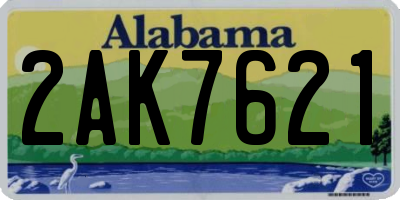 AL license plate 2AK7621