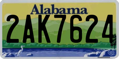 AL license plate 2AK7624