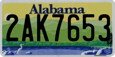 AL license plate 2AK7653