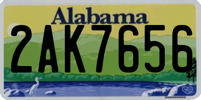 AL license plate 2AK7656