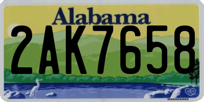 AL license plate 2AK7658