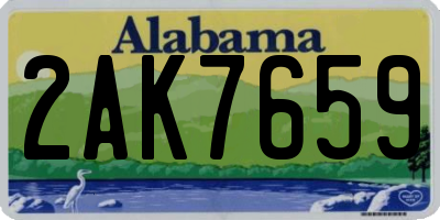 AL license plate 2AK7659