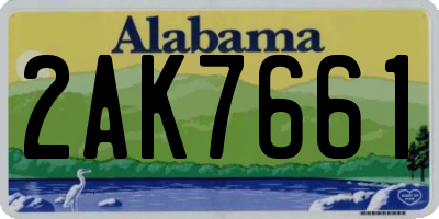 AL license plate 2AK7661