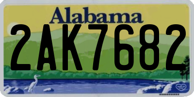 AL license plate 2AK7682
