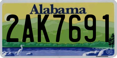 AL license plate 2AK7691