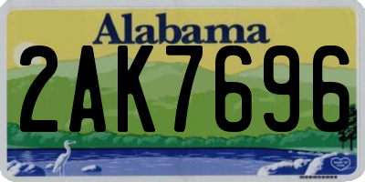 AL license plate 2AK7696