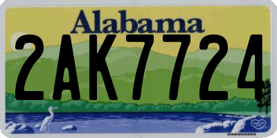 AL license plate 2AK7724