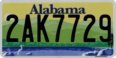AL license plate 2AK7729