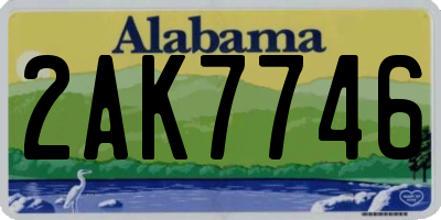 AL license plate 2AK7746