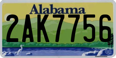 AL license plate 2AK7756