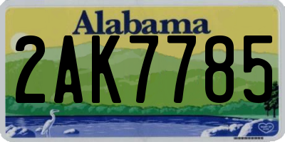 AL license plate 2AK7785