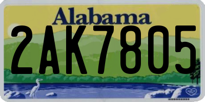 AL license plate 2AK7805
