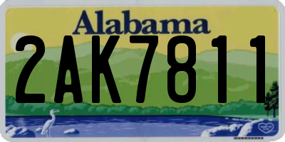 AL license plate 2AK7811