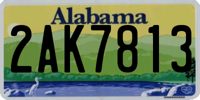 AL license plate 2AK7813
