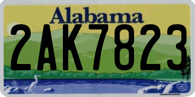 AL license plate 2AK7823