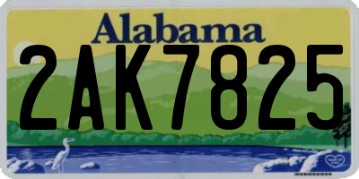 AL license plate 2AK7825