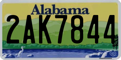 AL license plate 2AK7844