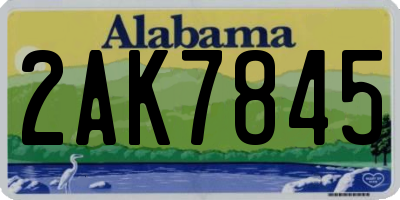AL license plate 2AK7845