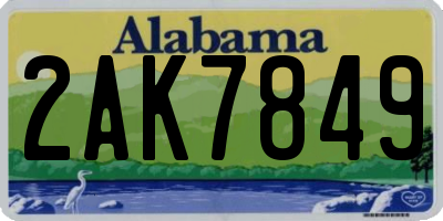 AL license plate 2AK7849