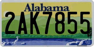 AL license plate 2AK7855