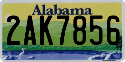 AL license plate 2AK7856