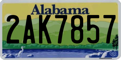 AL license plate 2AK7857