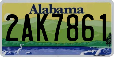 AL license plate 2AK7861