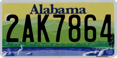 AL license plate 2AK7864