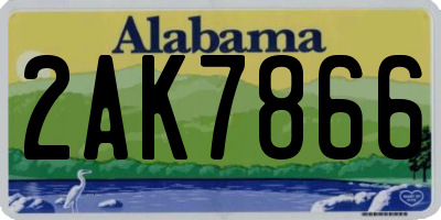 AL license plate 2AK7866